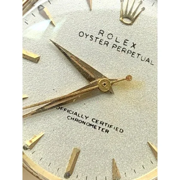 Rolex Oyster Perpetual Women's Watch Vintage Swiss Automatic 14k Gold Case - Picture 11 of 14